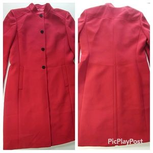 Tahari Deep red dress coat tailored size 10